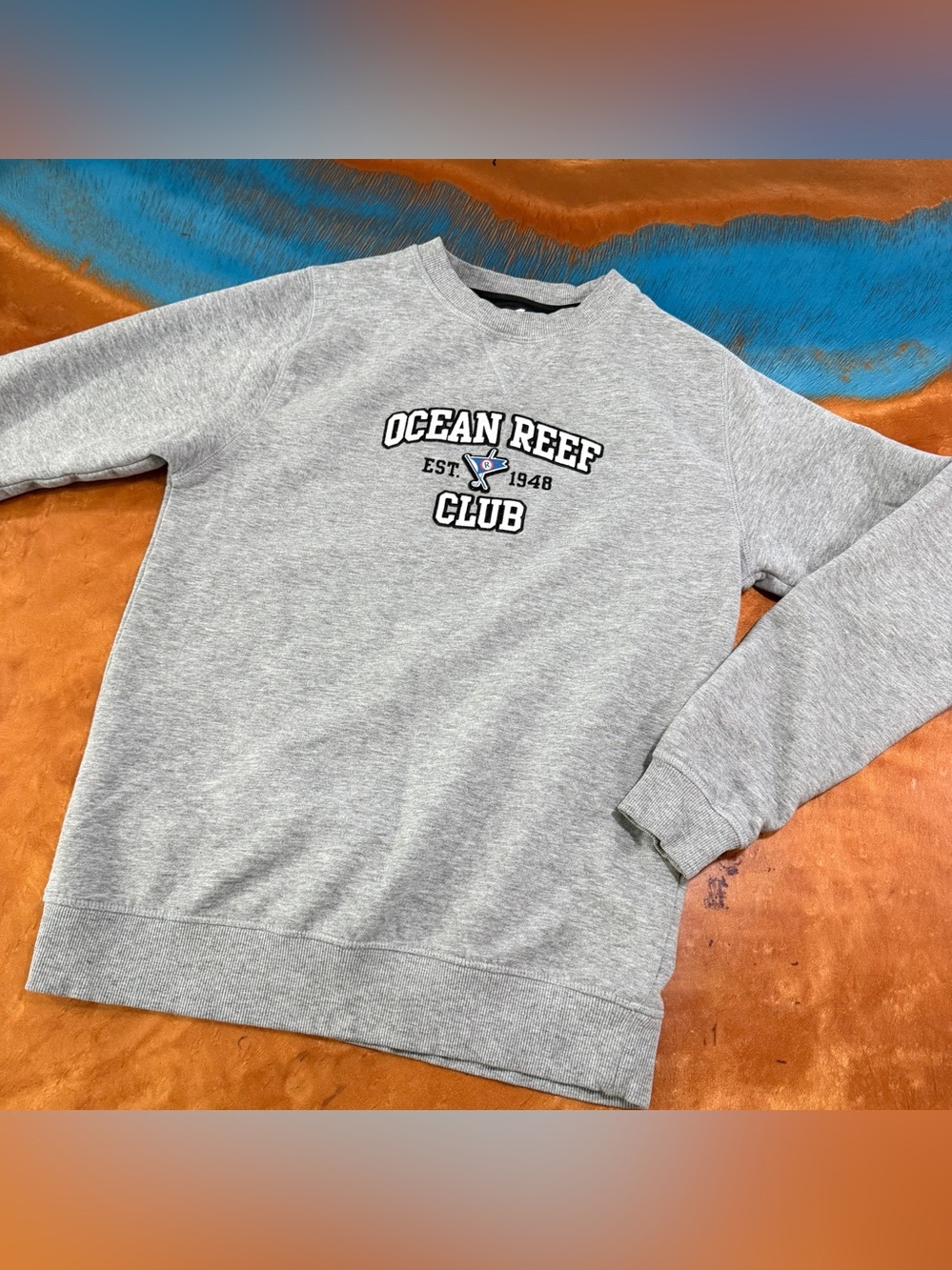Ahead Ocean Reef Club Florida Golf Club Gray Crewneck Pullover Sweatshirt small